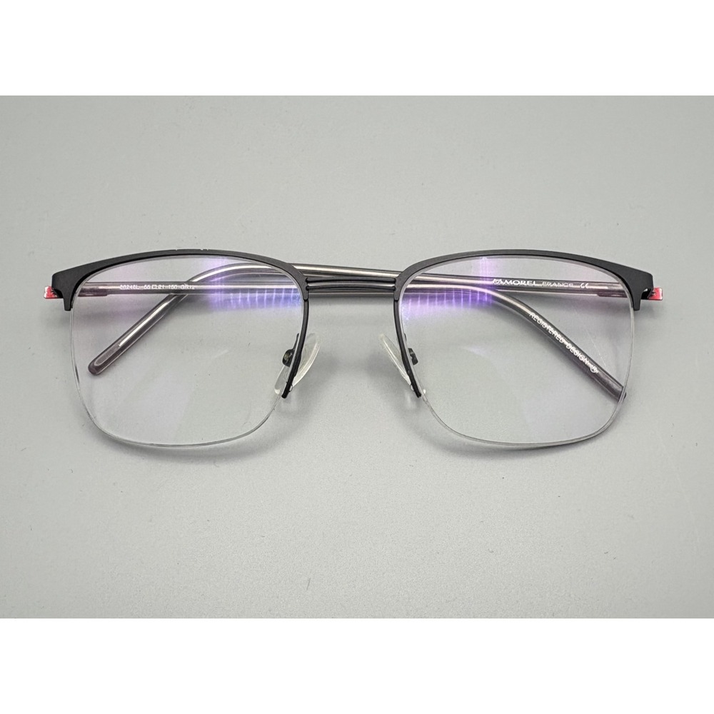 MOREL LIGHTEC 30248L 55-21-150 GR12 Gray/Black Eyeglasses Frames France